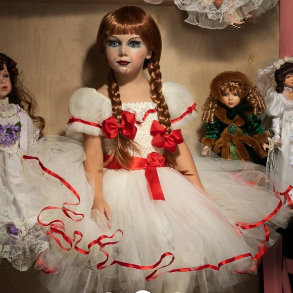 Haunted  Doll, Annabelle-inspired, costume with a wig. - Picture 1 of 4